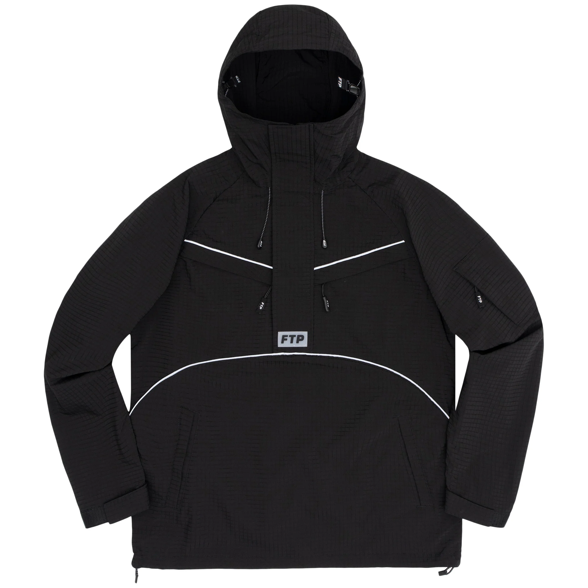 PIPING RIPSTOP ANORAK(BLACK)